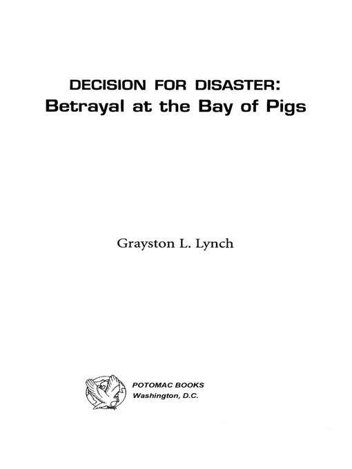 Title details for Decision for Disaster by Grayston L. Lynch - Available